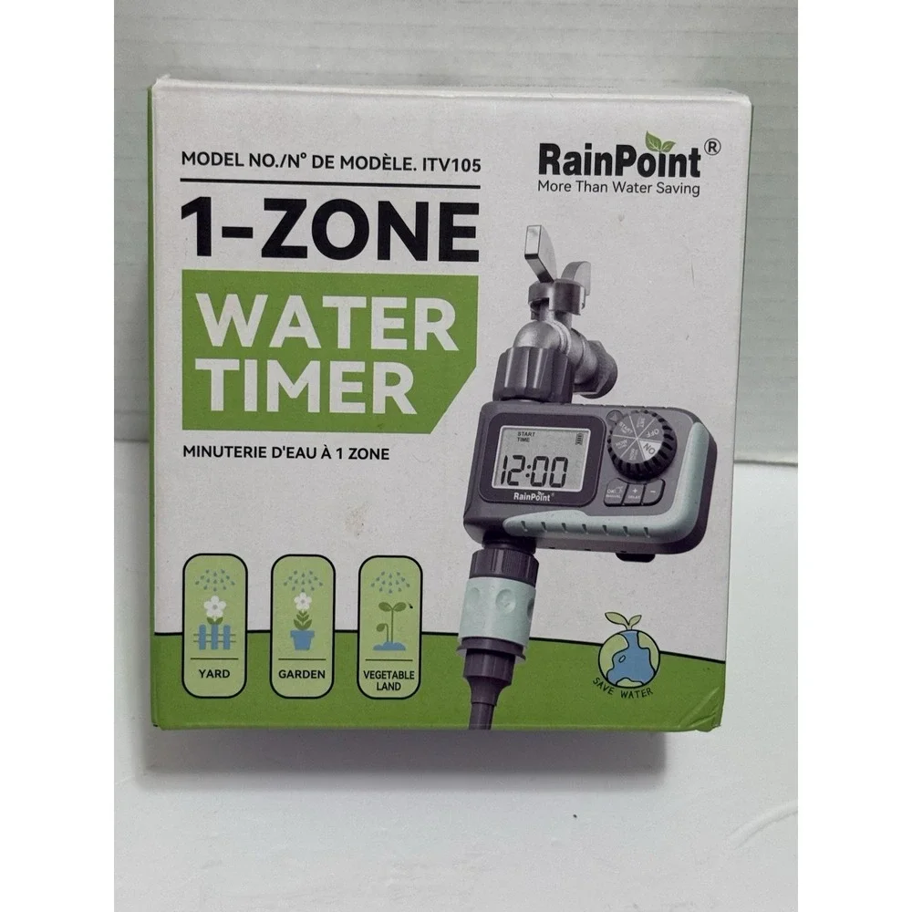 RainPoint Programmable 1-Zone Water Timer - Model Number ITV105